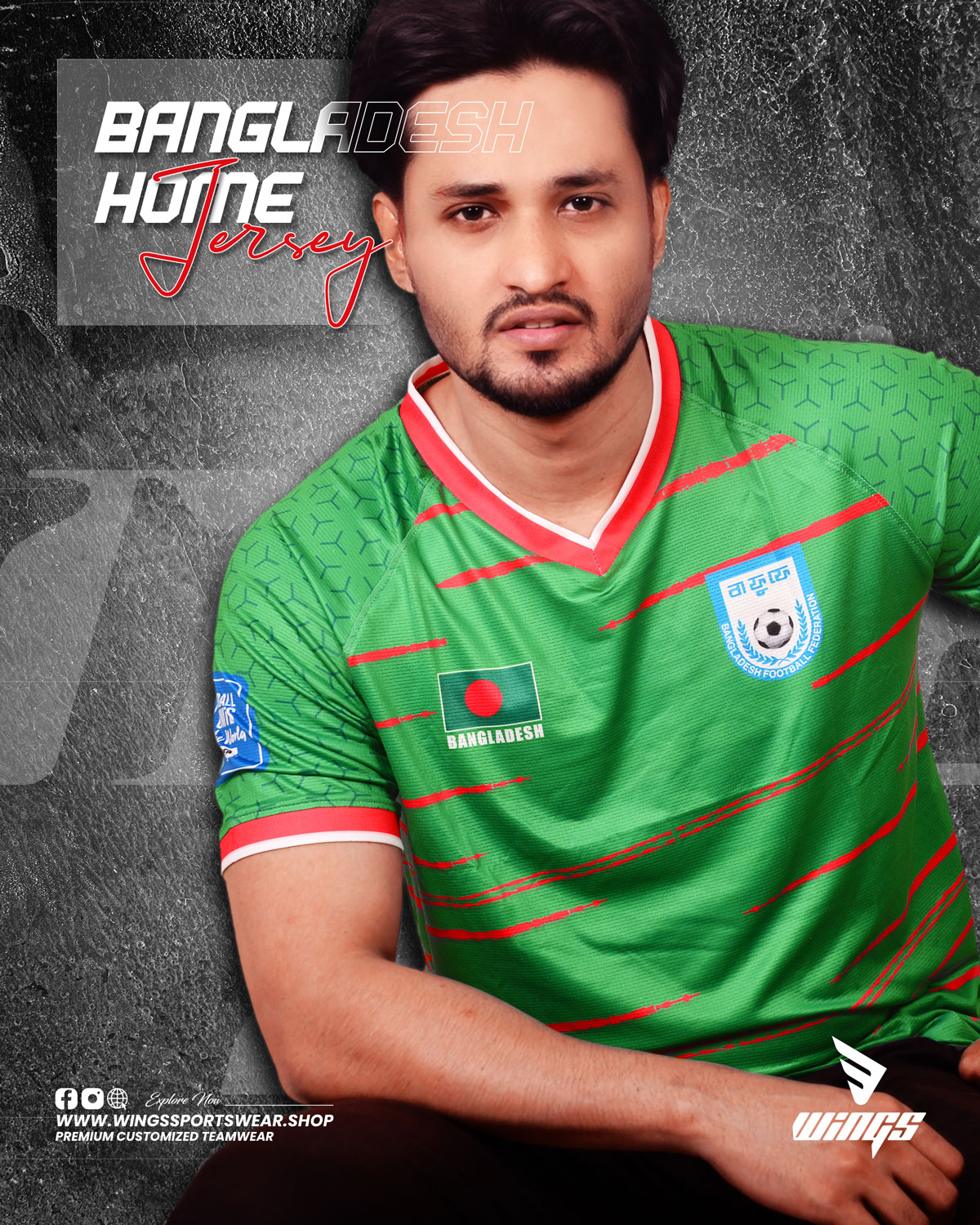 HOME JERSEY 2024-25!!
BANGLADESH NATIONAL FOOTBALL TEAM-3