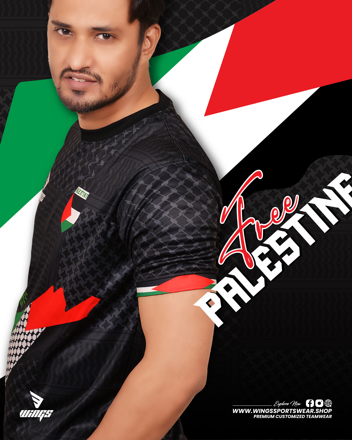 FREE PALESTINE!!
SUPPORT PALESTINE CONCEPT FANS JERSEY-5