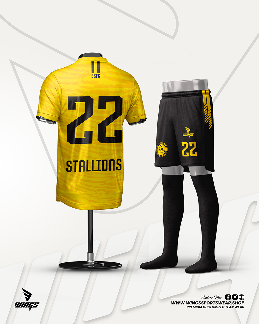 Home Jersey Design & Manufacturing for Saltley Stallions FC, UK Gallery Image 1