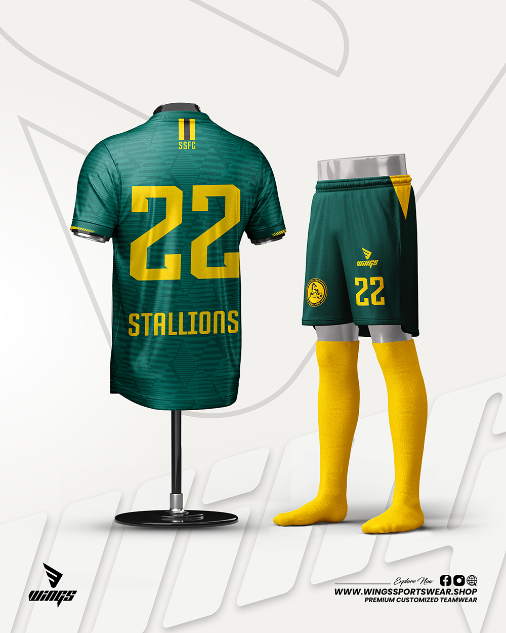 Away Jersey Design & Manufacturing for Saltley Stallions FC, UK Gallery Image 1