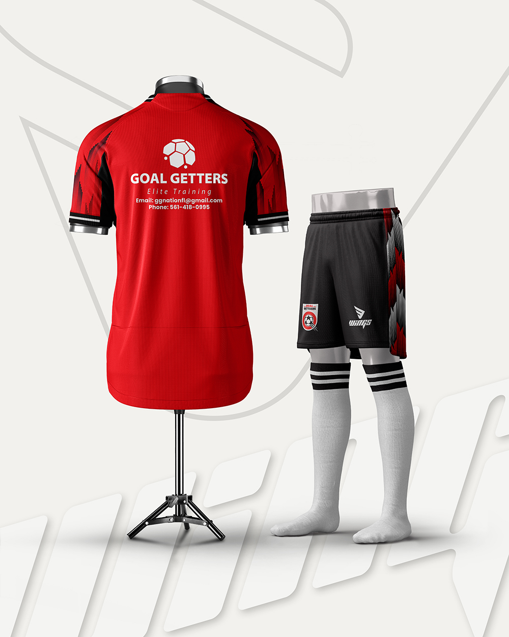 Away Jersey Design and Manufacturing for GOAL GETTERS Football Academy, USA Gallery Image 1
