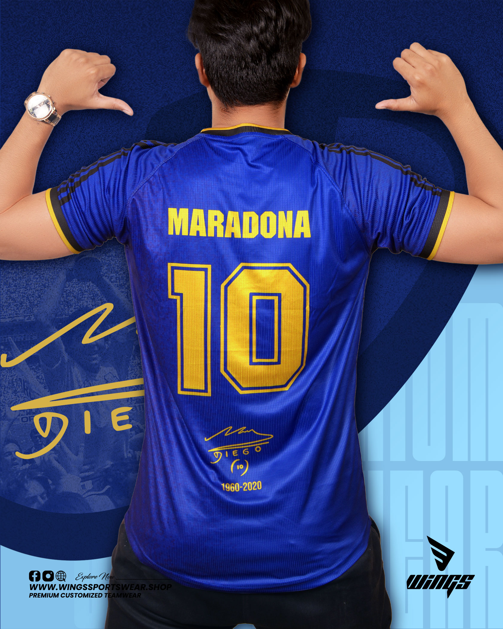 DIEGO MARADONA!
ARGENTINA LEGENDS CONCEPT FANS JERSEY-4