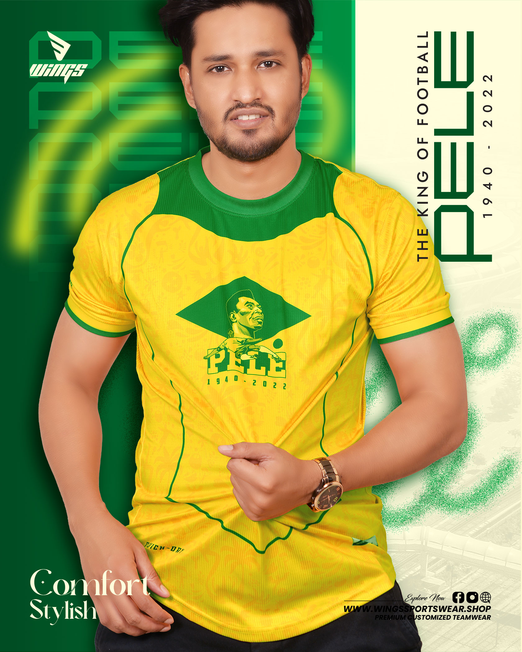 KING PELE!!
BRAZIL LEGENDS CONCEPT FANS JERSEY-4