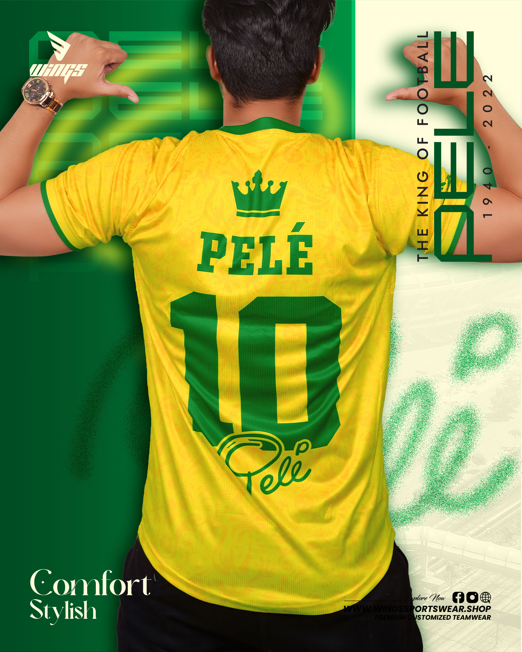 KING PELE!!
BRAZIL LEGENDS CONCEPT FANS JERSEY-5