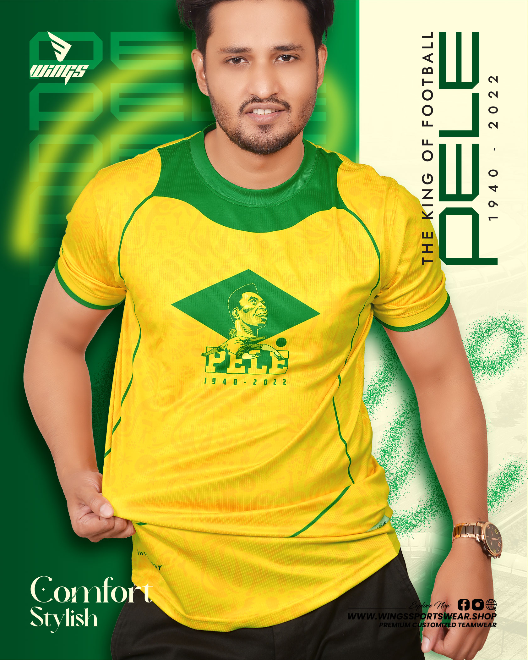 KING PELE!!
BRAZIL LEGENDS CONCEPT FANS JERSEY-6