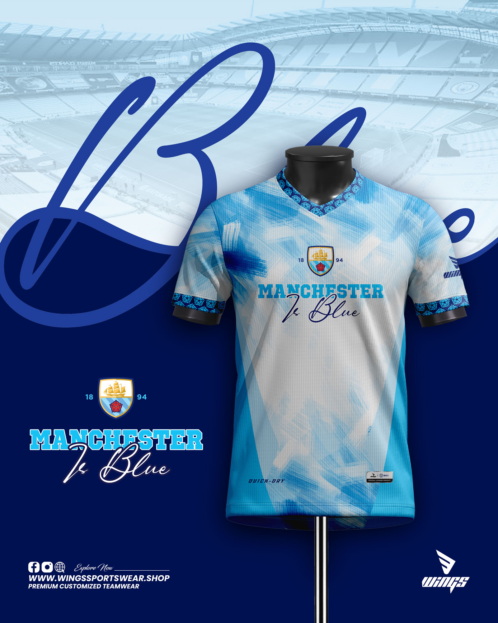 MANCHESTER IS BLUE!!
MANCHESTER CITY CONCEPT FANS JERSEY