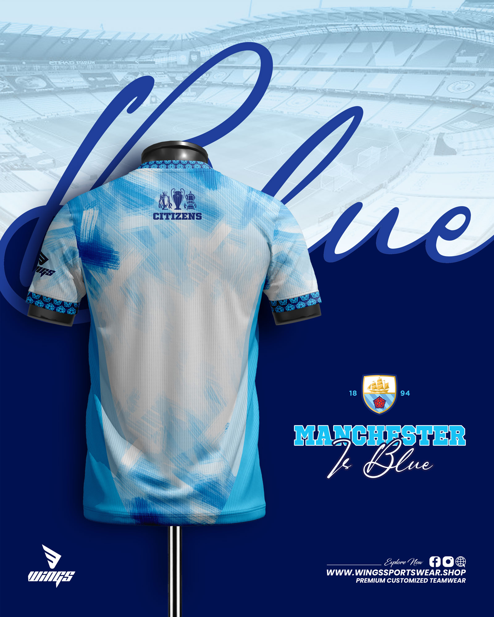 MANCHESTER IS BLUE!!
MANCHESTER CITY CONCEPT FANS JERSEY-2