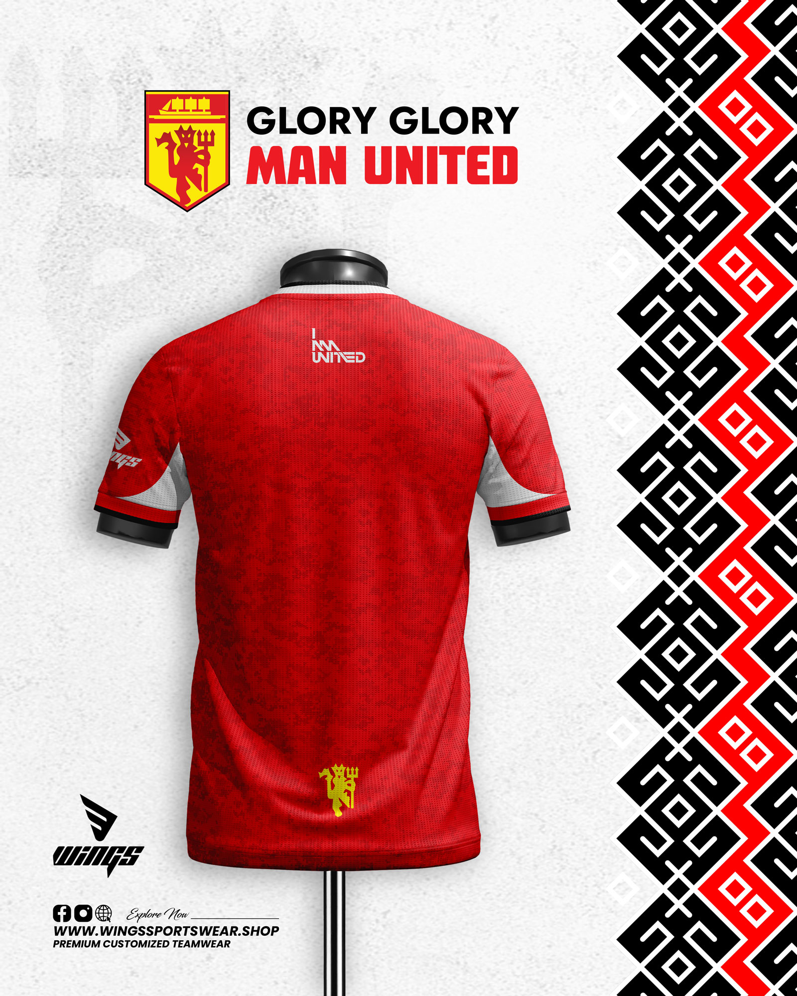 GLORY GLORY MAN UNITED!!
MANCHESTER UNITED  CONCEPT FANS JERSEY-2