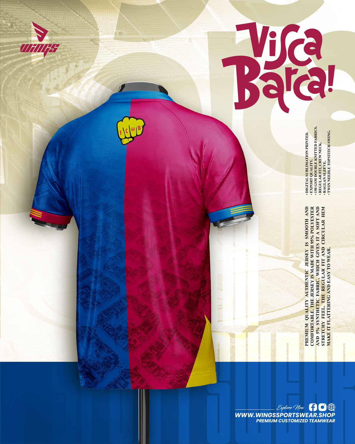 VISCA BARÇA!!
FC BARCELONA CONCEPT FANS JERSEY-2