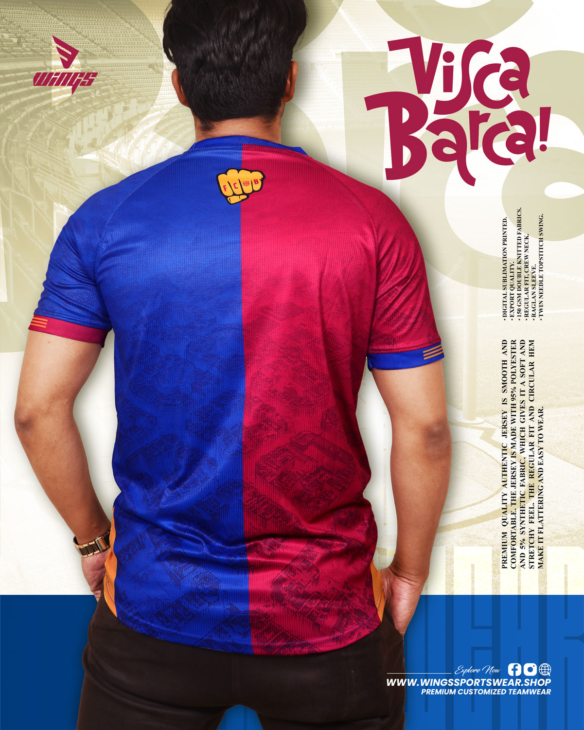 VISCA BARÇA!!
FC BARCELONA CONCEPT FANS JERSEY-4