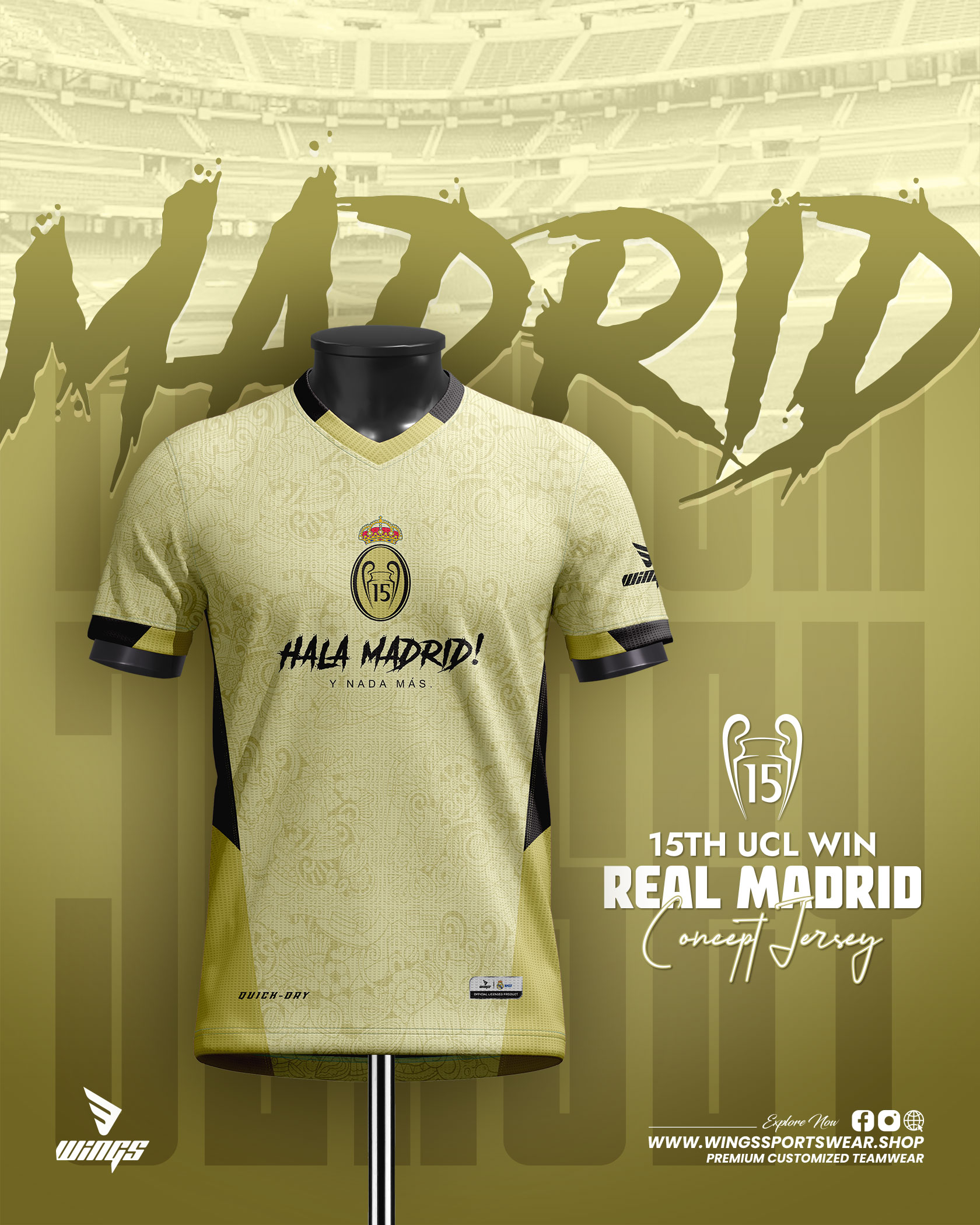 HALA MADRID!!
REAL MADRID CF CONCEPT FANS JERSEY