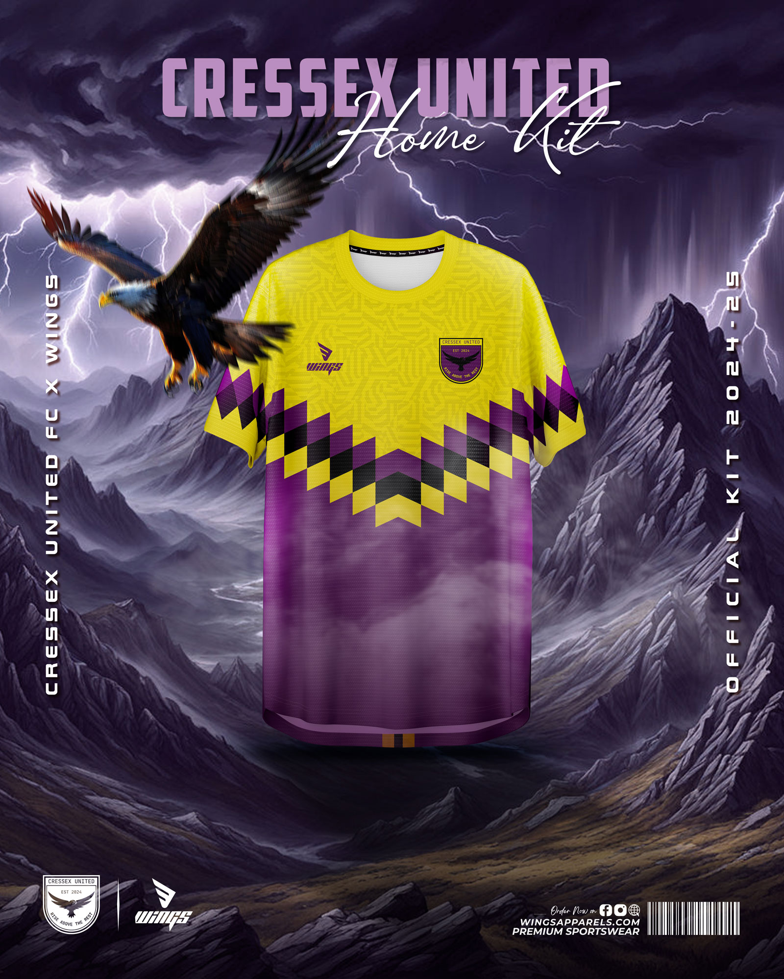 HOME KIT 2024-25!! CRESSEX UNITED FC, UK