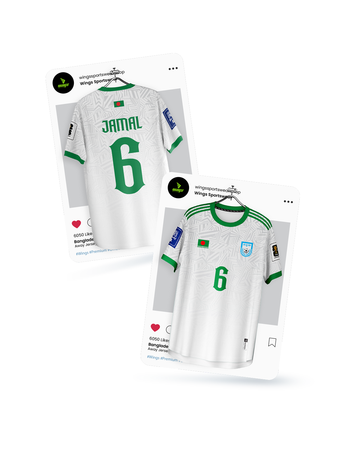 Away Jersey Design of Bangladesh National Football Team
