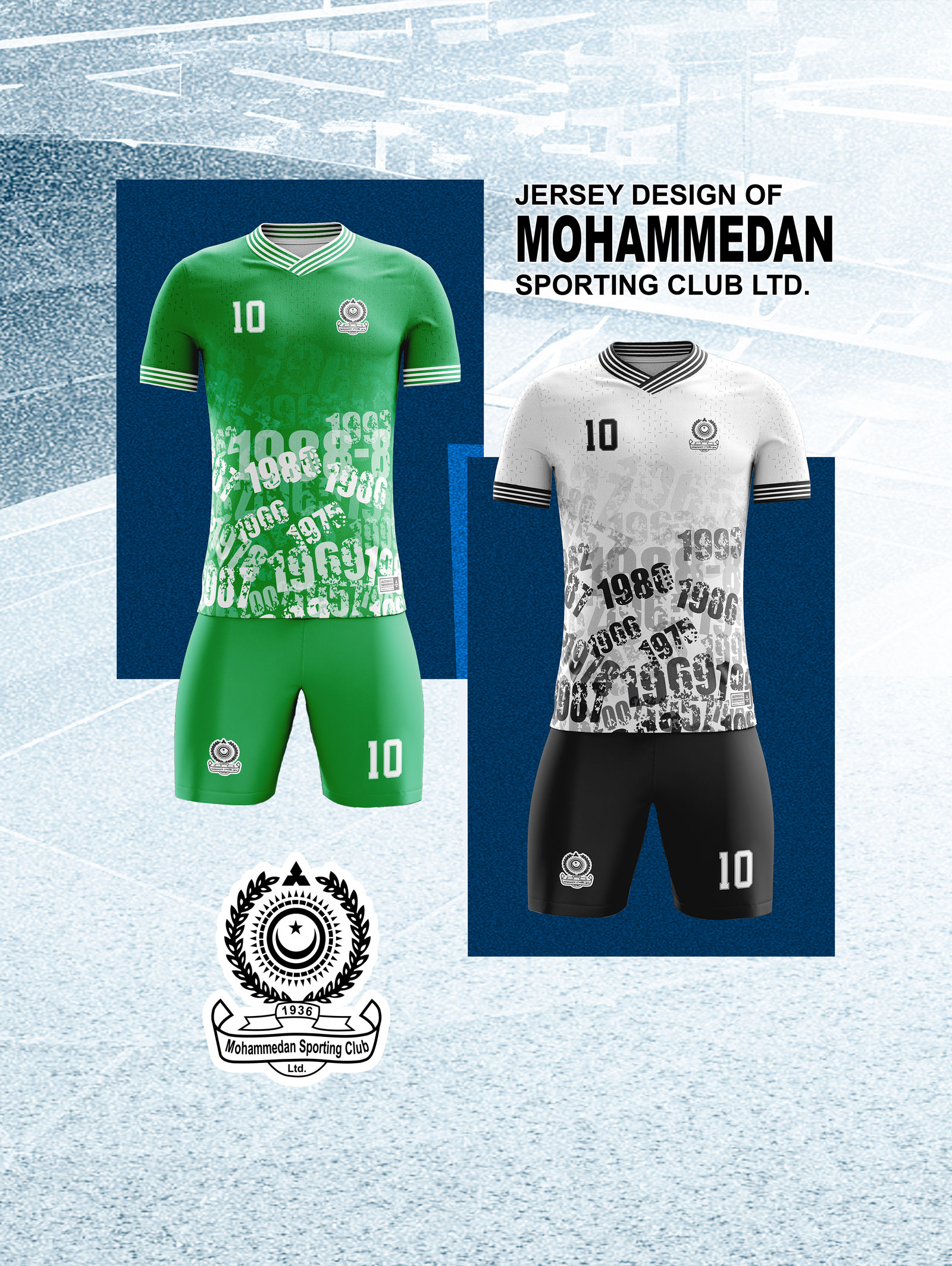 History themed jersey Design of Mohammedan Sporting Club